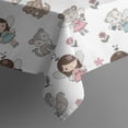 thumbnail image 5 of Fairy Princess Animal Pattern Square Tablecloth,Waterproof Square Table Cover,Wipeable Spillproof Washable Table Cover for Home Kitchen Party Decor 60"x60"(152x152cm), 5 of 6