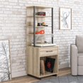 thumbnail image 2 of Ameriwood Home Mason Tall Turntable Stand in Golden Oak, 2 of 7