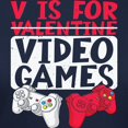 thumbnail image 3 of CafePress - V Is For Video Games Valentines Day Gamer T Shirt - Women's Traditional Fit Dark T-Shirt, 3 of 4