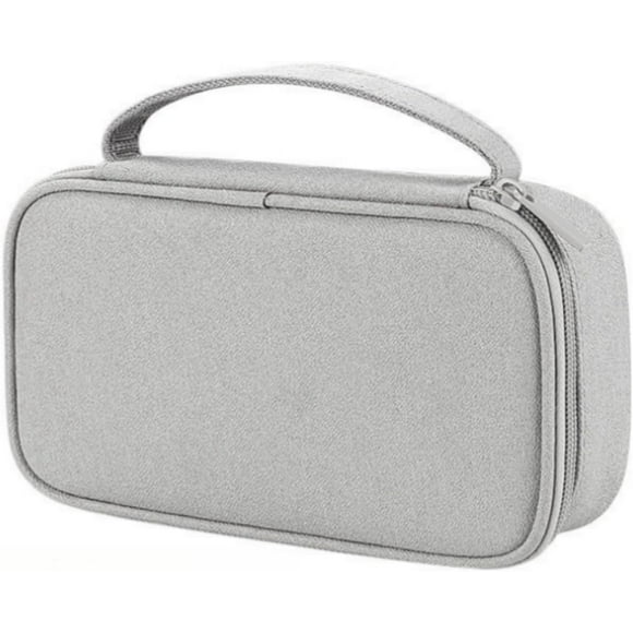 shiyou-SA-U Portable Electronics Organizer Travel Case - Cable, Charger, and Cords Carrying Pouch for Power Bank, Hard Drive, and Tech Accessories - Compact Travel Tech Bag. (Light Gray, Medium)
