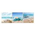 thumbnail image 2 of 3 Pcs 11.82*11.82 Inches Hanging Picture Bathroom Canvas Wall Art Print Decor （Unframed）, 2 of 5