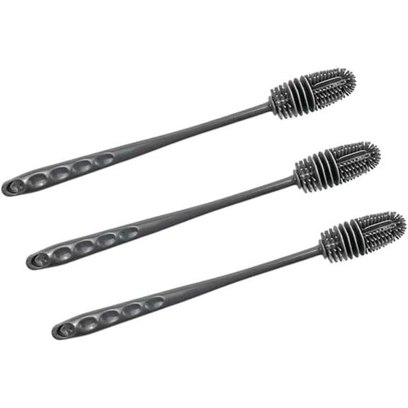 Silicone Bottle Brush,Long Handle Bottle Cleaner,11.02 x 1.18" Bottle Cleaning Brush for Flasks,Vacuum Sports Bottles,Vases and Glassware (Grey)