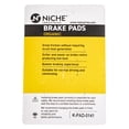 thumbnail image 3 of Niche Rear Right Brake Pad Set for Honda Pioneer 1000 Organic UTV 519-KPA2363D, 3 of 6