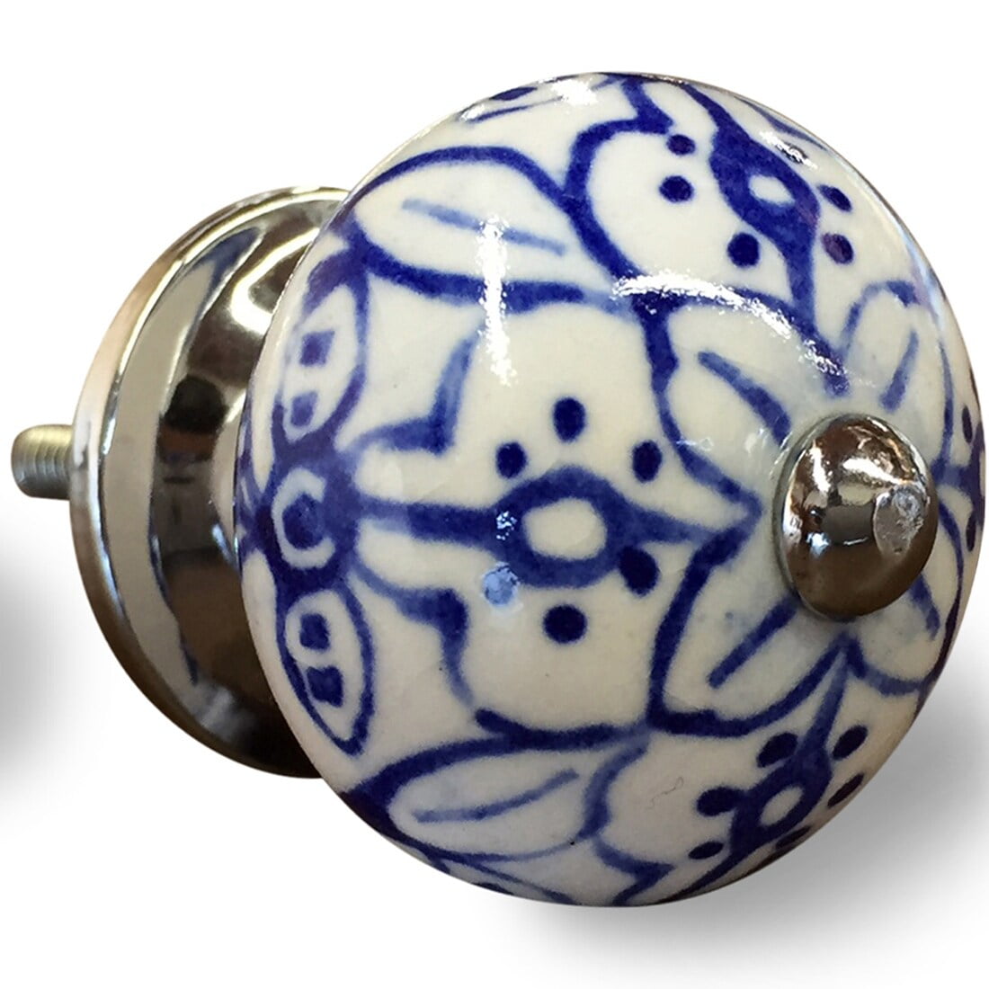 Knob-It Vintage Drawer Knobs 12-Piece Set 11 Inch Hand Painted Colorful Decor