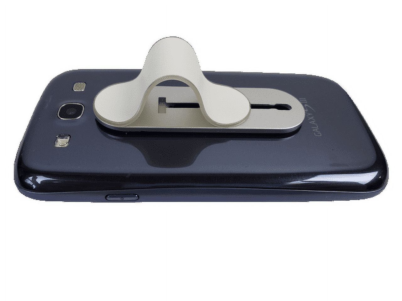 Novelty Max White Phone Grip Strip – Single Count Pack/Leather Series