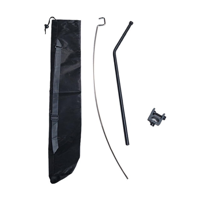Camping Lantern Stand Pleged Post Hanger para pescar mochilero jardín Negro