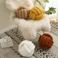 thumbnail image 2 of Knot Ball Pillow, Large Boucle Throw Pillows for Bedroom Living Room,Teddy Knot Pillow, Plush Sensory Pillow, 11in, 2 of 11