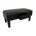 thumbnail image 1 of International Caravan Windsor Faux Leather Storage Bench in Dark Chocolate, 1 of 1