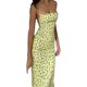 thumbnail image 4 of Maxi vestidos para mujer correa de espagueti sin negro recorte delgado fruncido bodycon vestido largo verano Y2K Streetwear, 4 of 5