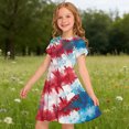 thumbnail image 6 of Amidoa Girl Dresses A-Line 4th of July Swing Short Sleeve Dress Casual Summer Sundress for Kids Multicolor Size 4T, 6 of 9