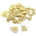 thumbnail image 2 of 50PCS Miniature Dollhouse Hinges Jewelry Box Tiny Hardware Accessories with 200PCS Screws (Gold), 2 of 7