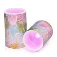 thumbnail image 2 of Flowers Painting Flameless Candles&nbsp;LED Lights Battery Operated Candles with Remote and Timers Flicker Lights Votive Set of 2, 2 of 7