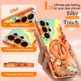 thumbnail image 6 of CASEFIV for Samsung Galaxy S26 Ultra Case,[Magnetic Invisible Stand][Military-Grade Drop Protection] Slim Glossy Marble Pattern Back Shockproof Protective Phone Cover,Orange Marble, 6 of 7