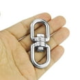 thumbnail image 3 of Almencla 5-6pack Stainless Steel Swivel Double Loops Hook Connector Two Ended Link 6 Pcs, 3 of 8