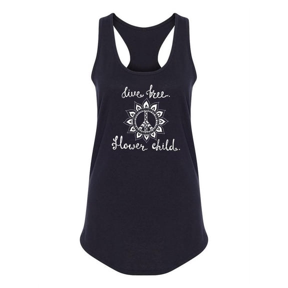 Flower Child Racerback Tank Women -Image by Shutterstock, Female x-Large