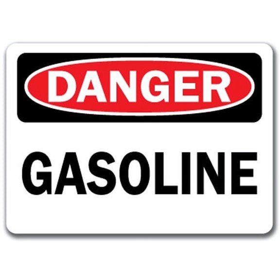 Danger Sign - Gasoline - 10" x 14" OSHA Safety Sign