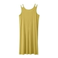 thumbnail image 4 of cfhntfmh Pajama Dress for Women Double Spaghetti Strap Sleeveless Crewneck Tank Dress Comfy Solid Color Nightgown, 4 of 5