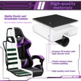 thumbnail image 6 of Luxvie Gaming Chair with Footrest High Back Gamer Chair with Headrest&Massage Lumbar Support Swivel Ergonomic Gaming Chair for Adults, Purple, 6 of 10