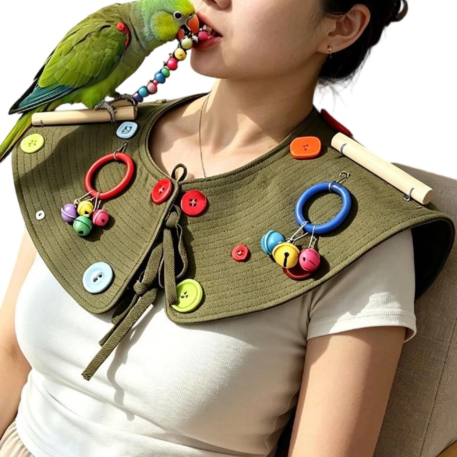 Bird Shoulder Protector - Anti-Scratch Reusable Washable Guard Anti-Scratch Bird Guard (Perch) For Finch Lovebird Conure Parakeet Budgerigar Home.