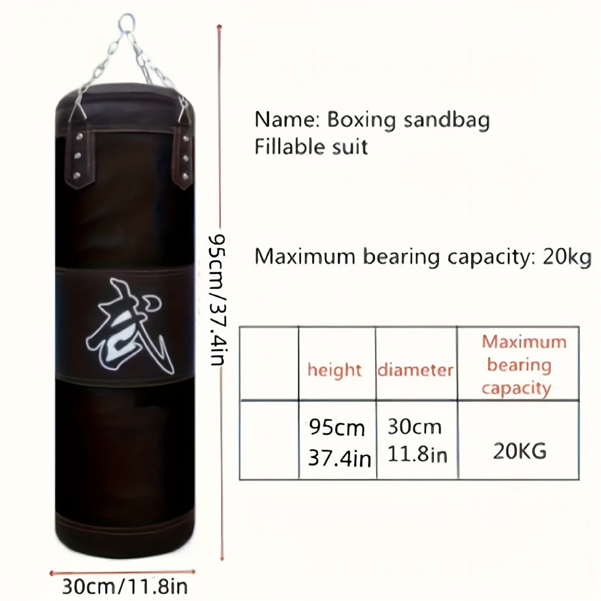 Heavy Punching Bag for Adults Youths Kids - Indoor/Garden Boxing Bag Unfilled Boxing Bag Set with Punching Gloves, Wraps, Chain, Ceiling Hook - Best Birthday Gift for Sports Fans