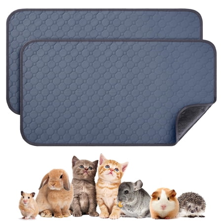 48" x 24" Small Pet Cage Liner 2 Pack, Washable Reusable Bedding for Guinea Pigs Rabbits Hamsters