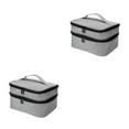 thumbnail image 2 of Thinsony Nail Polish Organizer Bag Sturdy Durable And Designed With In Mind Widely Uesd LightGray 2Set, 2 of 6