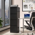 thumbnail image 3 of Metal File Cabinets, 4 Drawer Metal Vertical File Cabinet with Lock Office Home Steel Vertical File Cabinet for A4 Legal/Letter Size, Black Office File Cabinets,Metal Steel File Cabinets, 3 of 15