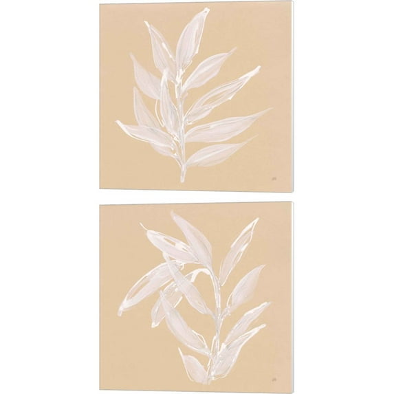 Great Art Now Leaf Study by Chris Paschke 2 Piece Canvas Art Set Each 14W x 14H