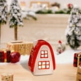 thumbnail image 5 of karymi Christmas Ceramic House Light-Up Decoration 4.80x3.62x3.35in Battery Powered Warm White Glow Holiday Tabletop Display Valentines Day Living Room Decor Valentines Day Gifts for Him, 5 of 6