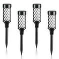 thumbnail image 1 of Luces solares para caminos al aire libre, paquete de 4 luces para paisajes, impermeables, luces LED solares para pasarelas de patio trasero para jardín, césped, patio, 36,3 x 6,3 cm, 1 of 6