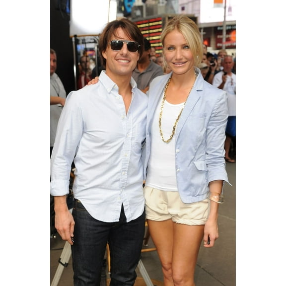 Tom Cruise Cameron Diaz At Talk Show Appearance For Good Morning America Celebrity Guests New York Ny June