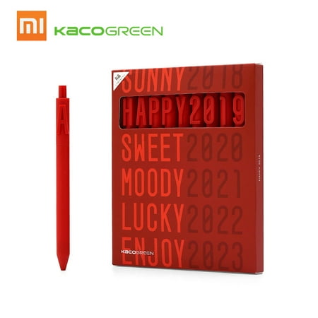 9PCS/lot Happy 2019 Xiaomi Mijia Kaco ALPHA Gel Pen Black Ink 0.5mm Children Student Writing Pens School Office Supplies (Best Pens For School 2019)