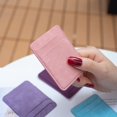 thumbnail image 4 of Decase for iPhone 15 Pro Max/Samsung Galaxy/Google and Most Smartphones Lightweight Universal Cash Wallet/Card Holder/ID Card Holder,Stick on Phone Back Wallet,Matte Pink, 4 of 4
