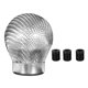 thumbnail image 1 of Perilla de cambio de marchas de fibra de carbono plateada elegante con bola redonda para automóviles, 1 of 8