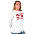thumbnail image 3 of Betty Boop Girl Power On Repeat Women's Long Sleeve T Shirt Brisco Brands M, 3 of 6