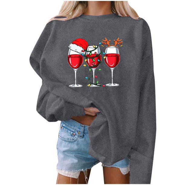 Gibobby Sudaderas para mujer Tops para mujer, de tamaño, sudadera de manga larga, suéter con capucha, suéter, blusa de otoño para chicas adolescentes(Gris oscuro,M)