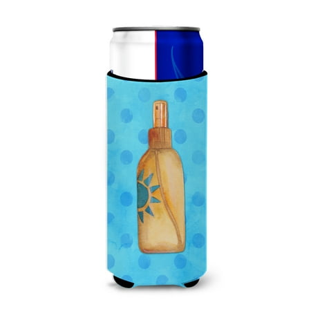 

Carolines Treasures BB8261MUK Message in a Bottle Blue Polkadot Michelob Ultra Hugger for slim cans Slim Can