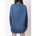 thumbnail image 3 of Camisa vaquera Astylish Ashleigh Blue con cuello en V para mujer XXL, 3 of 6