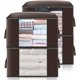 thumbnail image 1 of Paquete de 4 bolsas de almacenamiento debajo de la cama, bolsas de almacenamiento de gran capacidad para edredones, mantas, almohadas, juguetes, ropa, chaquetas, 60 x 43 x 35 cm (marrón)., 1 of 5