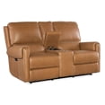thumbnail image 3 of Bowery Hill Power Transitional Leather Console Loveseat in Brown, 3 of 8