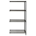 thumbnail image 1 of 4-Shelf, Black Wire Shelving Add-On Unit - 18 x 48 x 63 in., 1 of 1