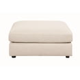 thumbnail image 5 of Benjara Upholstered Wooden Ottoman w/ Loose Cushion Seat & Small Feet- Beige, 5 of 7