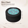 thumbnail image 2 of Yiaed Cultured Meat Science Print Travel Jewelry Case Bridesmaid Gift Boxes Jewelry Travel Organizer Small Round Jewelry Box Mini Storage-Black, 2 of 7