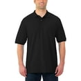 thumbnail image 2 of Jerzees Polo Résistant aux Taches pour Hommes (Court & Long, Manches Courtes-Noir, Grand), 2 of 2