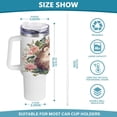 thumbnail image 3 of SKYSONIC 40oz Tumbler with Handle and Straw Lid Double Stainless Steel Vacuum Insulated Travel Mug for Hot Cold Water,Hedgehog, 3 of 7
