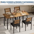 thumbnail image 5 of Luku 3 Piece Dining Table Set for 2, Small Kitchen Table & Chairs, Space-Saving Design, 5 of 9