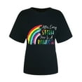 thumbnail image 4 of Midsumdr Pride Shirt Cute love Graphic Rainbow Print Crewneck Short Sleeve Regular Fit Casual Tee T-Shirts Summer Tops LGBT Equality Tees Gay Pride Stuff, 4 of 8