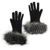 Parkhurst Women's Fleece Gloves, Black/Feather, One Size