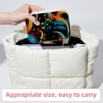 thumbnail image 6 of Note Decorative Velvet Earring Holder Display Case Storage Box Portable with Removable Compartment - Gift Ideal, 6 of 7
