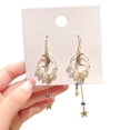 thumbnail image 2 of harmtty 1 Pair Drop Earrings Faux Pearls Tassel Exaggerated Vintage Bow-knot Stud Earrings Birthday Gift, 2 of 8